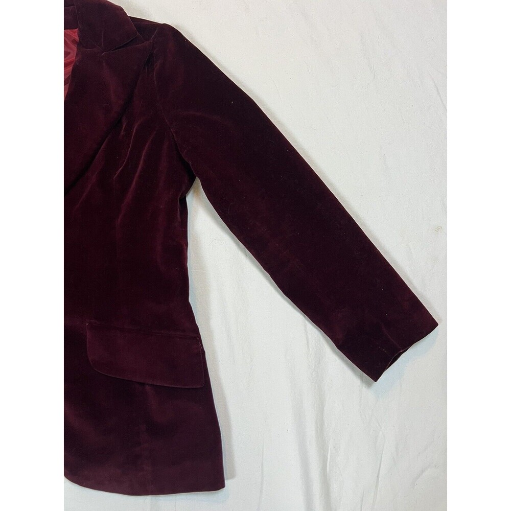 Lord & Taylor Velvet Blazer Saks Fifth Ave Vintage 50s | Red | Size Small - Picture 4 of 16